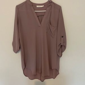 Lush roll tab blouse